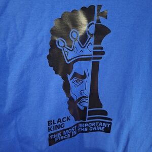 Black King Graphic Tee - Blue